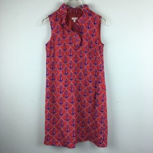 Talbots ruffle anchor dress 4P petite